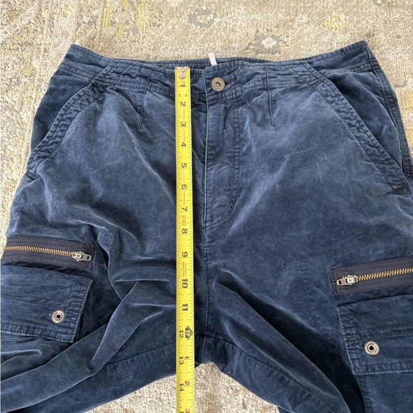 Free People Sahar Blue Velvet Cargo Pant - Picture 10 of 14